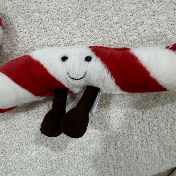 Jellycat amuseable candy cane stuffy stuffed animal legs food christmas face - Picture 4 of 6